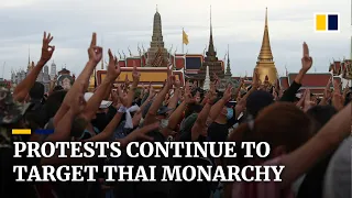 Weekend of anti-government protests in Thai capital Bangkok continue to challenge monarchy