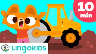 VEHICLE SONGS 🚌 🚂 Wheels on the bus + More songs for kids | Lingokids