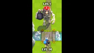 ESQUELETO GIGANTE NIVEL 1 vs BOMBARDERO NIVEL 14 | #clashroyale