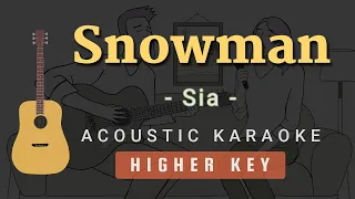 Snowman – Sia [Acoustic Karaoke | Higher Key]