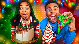 EATING ONLY CHRISTMAS FOOD FOR 24 HOURS CHALLENGE