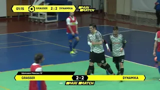 Огляд матчу | GRASSER 4 - 3 DYNAMIKA | Parimatch Чемпіонат Києва з футзалу | Перша ліга