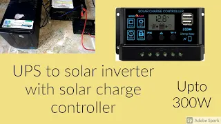 How to Convert Old UPS into Solar Inverter with solar charge controller || DIY Tech