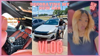 #KUWAJ| Vlog Getting my new car ❤️ + Decorate my new 2022 Kia K5 GT-Line w/ me 🖤