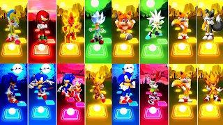 Sonic Team Tiles Hop | Sonic vs Amy vs Knuckles vs Tails vs Rouge vs Blaze vs Shadow Sonic