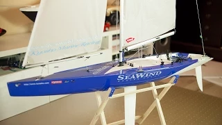 Kyosho SeaWind - 1 meter racing-class sailboat - Presentation and sailing-demo! :)