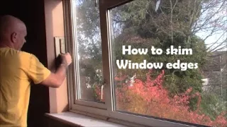 How to skim a wall around window edges, corners How to set angle beads around window plastering