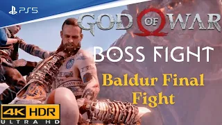 God of War - Baldur Final Boss Fight (Ps5/4K/HDR/60fps)