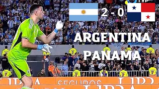 Resumen partido Argentina 2 Panamá 0 del 23 de marzo 2023