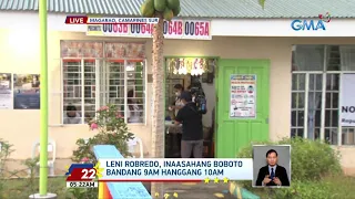 Leni Robredo, inaasahang boboyo bandan 9am hanggang 10am | Eleksyon 2022