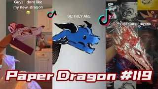 Dragon Puppet Crafts - Paper Dragon TikTok Compilation #119