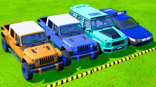 JEEP, MERCEDES, MINIVAN, BMW, AMBULANCE & DACIA, AUDI, FULL TRANSPORTING WITH COLORED CARS! FS22