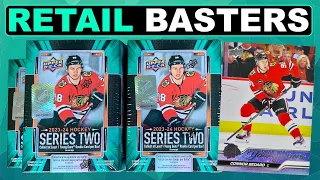 ...FROM A $35 BLASTER?!? - 2023-24 Upper Deck Series 2 Hockey Retail Blaster Box Break x5