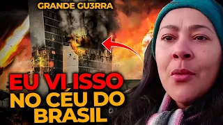 Ela viu uma Grande GU3RRA  Sendo travada no céu do Brasil - veja isso amados!