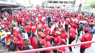 [HAPPENING NOW]: CIC @Julius_S_Malema addressing outside Johannesburg High Court. #EFFvsAfriforum