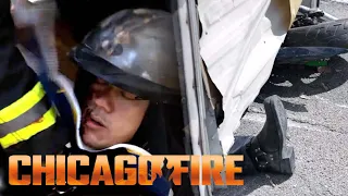 Motorcyclist Crushed Under Mobile Home | Intense Rescue | Chicago Fire