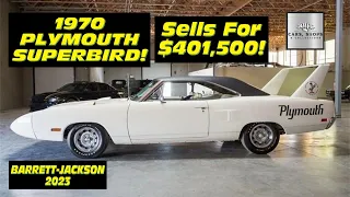 1970 Plymouth Superbird Sells For $401,000 - Barrett-Jackson 2023!