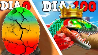 SOBREVIVI 100 DIAS E ME TORNEI O DINOSSAURO REI DO ARK!