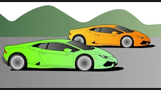 How to draw a LAMBORGHINI HURACAN PERFORMANTE Racing  / drawing lambo huracan sports car