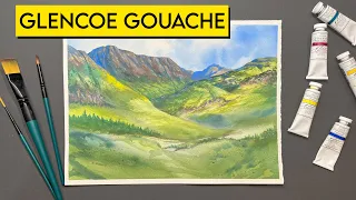 Painting the most beautiful place in Scotland (watercolor & gouache)