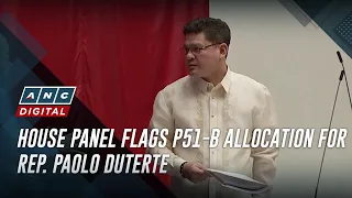 House panel flags P51-B allocation for Rep. Paolo Duterte | ANC