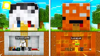 Gannicus96 vs LucaLuk BAZA SECRETA in MINECRAFT! (Minecraft Challenge)