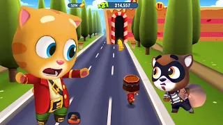 Talking Tom Gold Run Ginger Pirate Fight Raccoon In Candy World - Full Screen Android Game
