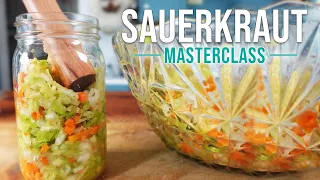 SAUERKRAUT MASTERCLASS - How To Make Fermented Cabbage - Step By Step & Beginner Friendly