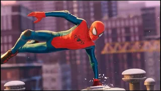 Spider-Man Miles Morales Free Roam Web Swinging (Great Responsibility suit)