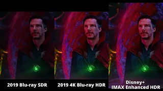 Doctor Strange Disney+ IMAX Enhanced vs 4K Blu-ray vs Blu-ray (HDR version)