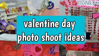 valentine day photo shoot idea | How to make photo booth at home | diy photo booth