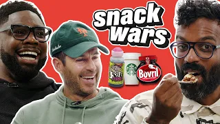 Micah Richards, Jamie Redknapp & Romesh Ranganathan Rate Food From Around The World | Snack Wars