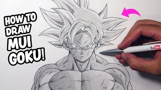 How To Draw Goku's Mastered Ultra Instinct Form! - Step By Step