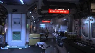 Alien: Isolation - Seegson Synthetics: Wait For Tram Subway Human Shootout, Molotovs, Revolver