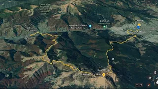 Візуалізація маршруту "Ясиня - гора Петрос - Кваси" / Визуализация маршрута "Ясиня - Петрос - Кваси"