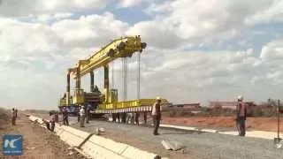 RAW: China-build standard gauge railway tests pave in Africa