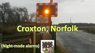 (Alarms In Night Mode) Croxton Level Crossing, Norfolk