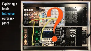 Exploring a full voice eurorack patch - Patching from scratch