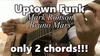 Uptown Funk ♫ Mark Ronson Ft. Bruno Mars ♫ Guitar Tutorial EASY CHORDS