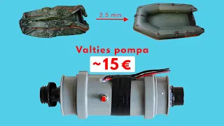 Valties pompa už ~15€ – pasidaryk pats. Pripūsta valtis per 2,5min! 12V pompa valčiai.
