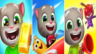 Talking Tom Gold Run Las Vegas Vs Tom Fly Run Vs Tom Blast Park Android Gameplay