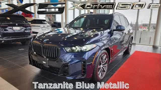 NEW ARRIVAL! 2024 BMW X5 xDrive50e Tanzanite Blue Metallic on Tartufo Merino Leather #bmw #x5 #g05