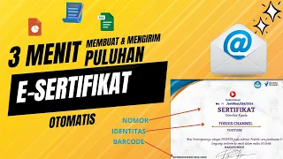 Cara Membuat Sertifikat Terkirim Otomatis ke email Lengkap QR Code & No.Surat I PMM I Webinar