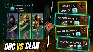 Odyssey vs infinite clan⚔️ Strongest clan in the Game ?🔥*Top class battles* || Shadow Fight 4 Arena