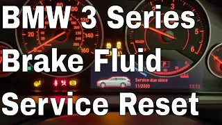 BMW 3Series Brake Fluid Warning Light Reset Service Due Message Reset F3x