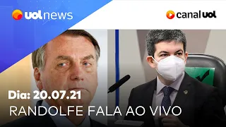 Randolfe Rodrigues fala de queixa-crime contra Bolsonaro, recondução de Aras e CPI | UOL News Noite