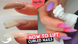 Lift CURLING Nails! | How To Correct Nails That Grow Down + Modern Summer Mani