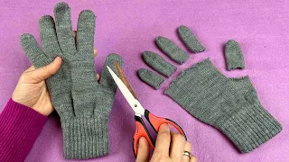 Look What I Did By Cutting The Glove This Way! A Super Sewing Idea.