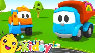 Leo the Truck: Racing Car Fun for Kids | Cartoons for Kids | Kidsy