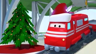 Troy der Zug und Weihnachtsbeleuchtung in Car City | Auto & Lastwagen Cartoons für Kinder